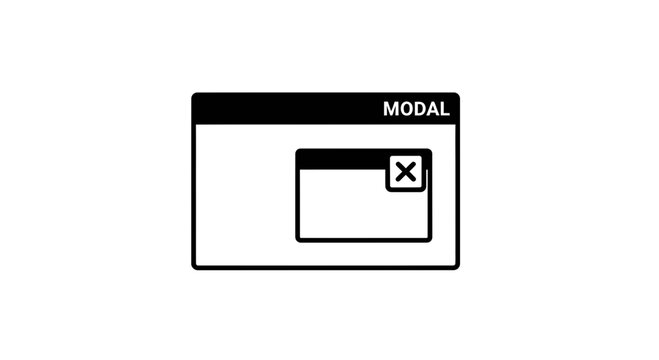 Modal Window Overlaying Main Window, User Interface Design Concept