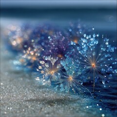 Fototapeta premium crystalline salt forms a star shape under microscopy