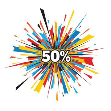 50 Percent Discount Offer Graphic Design.