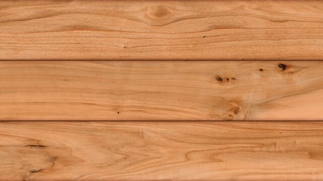 Close-up of natural light brown wooden planks with visible grain and knots, forming a rustic textured background or surface