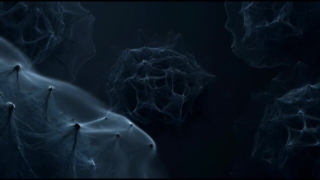 Dark Microscopic Cells and Fibers Under Light