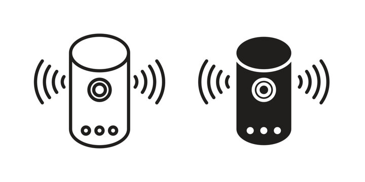 Smart speaker icon Symbol for App and Web UI Design Vectors