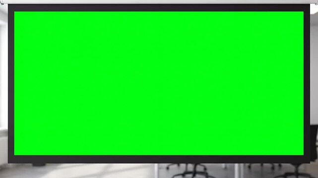 Cinema screen displaying a green preview projection with pulldown and cam effects