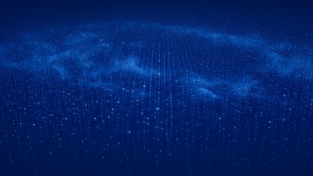 Blue Digital Rain Animation Frames