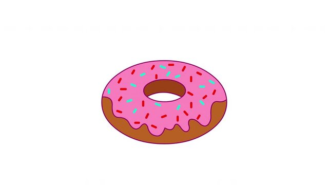 donut isolated on white background 