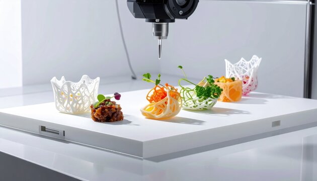 3D Food Printer Creating Intricate Edible Designs for Modern Gastronomy