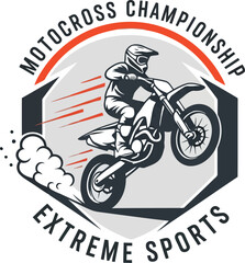 Motocross Championship Logo Design for Extreme Sports Event Branding and Merchandise © SAIF820