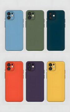 Colorful smartphone back covers in modern vibrant hues