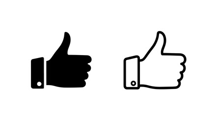 Obraz premium Thumbs Up Like Icon for Social Media, Approval, and Positive Feedback