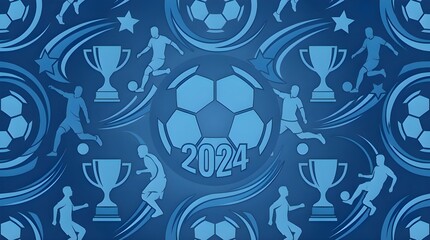 2024 Soccer Championship Celebration Football Tournament Sports Event Background