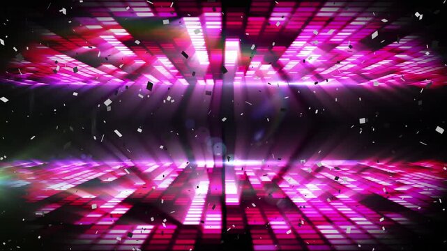 Animation of light spots over confetti