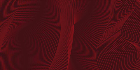 Contemporary technology cover design set. Luxury background with red line pattern (guilloche curves). Premium vector tech backdrop for business layout, digital certificate, formal brochure template