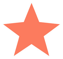 Fototapeta premium Filled Orange Star Icon for Web Interface