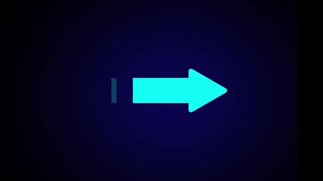 arrow icon anim arrow icon animation on black background.