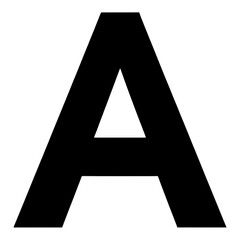 Outline Letter A with Inner Triangle UI Icon for App UI