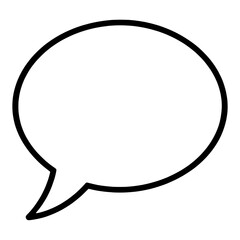 Outline Speech Bubble Chat Icon for App UI with Rounded Corner