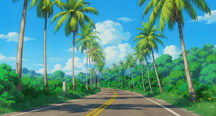 Obraz premium road to the sea