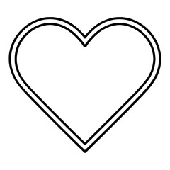 Triple Outline Heart Shape Line Icon for Web Interface