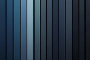 Obraz premium Smooth vertical panels displaying a cool color gradient from light blue to dark grey hues