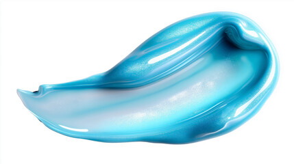 Transparent cosmetic gel smear isolated on a clean background representing skincare texture and beauty product.