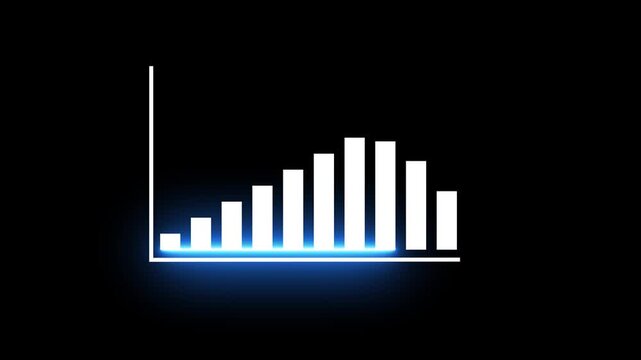 Global economic growth chart with upward trend arrow and world map background graph. Global growth chart upward arrow success economy data.digital business Digital market finance.4k video animation.