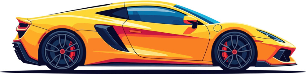 Exotic performance vehicle portrays luxury sports car culture