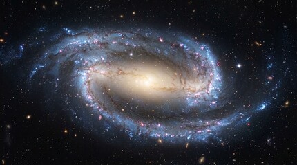 Spiral Galaxy in the Vastness of Space Showcasing Celestial Beauty