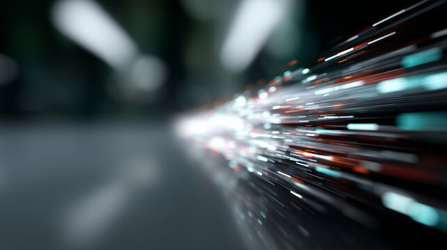 Dynamic software development scene with flowing streams of source code moving across interconnected digital interfaces, sleek high-tech workspace visualizing developer workflow, sy