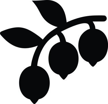 jute plant silhouette vector illustration on transparent background