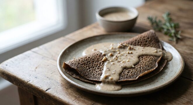  Ladakhi moskot &ndash; Buckwheat pancakes served with walnut sauce, Himalayan Indian recipe,  Authentic Himalayan cuisine, Indian Recipe, Ladakhi recipe