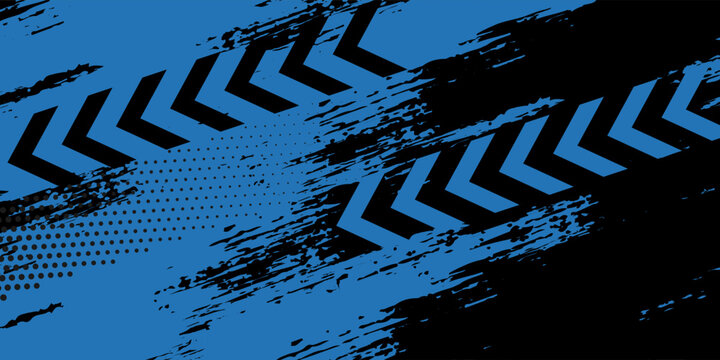 light blue black brush wrap car sticker pattern abstract banner sporty lines. vector modern