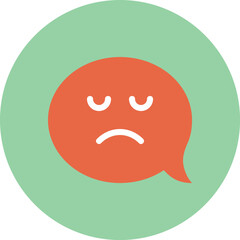 Obraz premium Modern speech bubbles flat line vector illustration icon design concept.