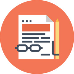 Modern contract flat line vector illustration icon design concept. Icon for mobile and web graphics. Flat symbol, logo creative concept. Simple and clean flat pictogram