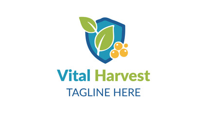 Obraz premium Vital Harvest Logo Vector Template