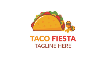 Fototapeta premium Taco Fiesta Logo Vector Template