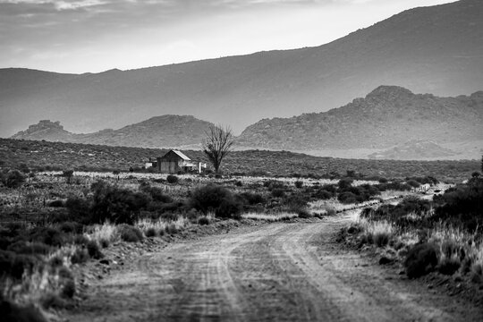 Desert Road to Isolated House