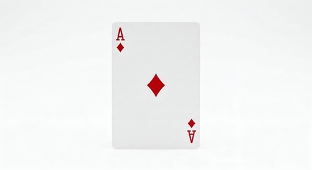 Obraz premium Ace of Diamonds playing card isolated on a clean white background