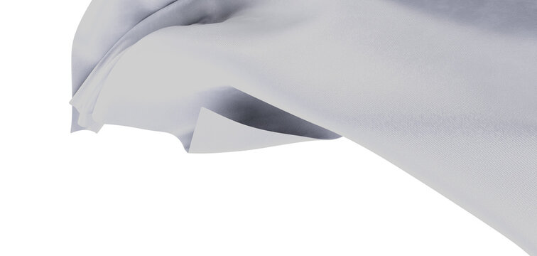 Close-up of a flowing white textile with intricate details. Perfect for backgrounds and artistic concepts, evoking elega