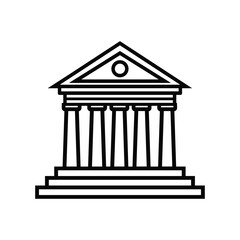 Fototapeta premium Greek temple icon