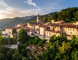 Obraz premium Picturesque Italian Village of Clauzetto in the Friulian Dolomites.