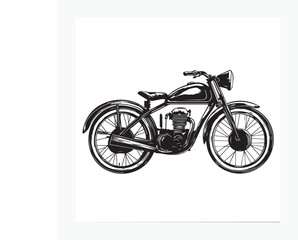 Fototapeta premium motorcycle on white background