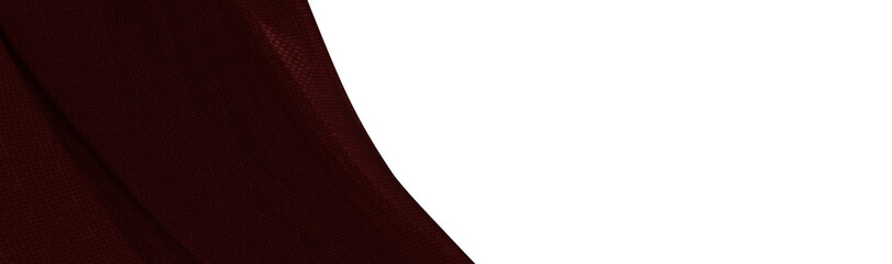 Close up shot of flowing burgundy fabric with a white backdrop. Ideal for textiles, fashion, backgrounds and abstract d © vegefox.com