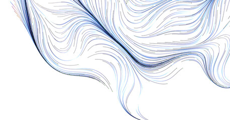 Abstract design with blue lines creating a dynamic, flowing pattern on white. Perfect for backgrounds, textures, and gra © vegefox.com