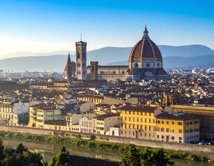 Obraz premium Florence cityscape featuring the Duomo and surrounding architecture.