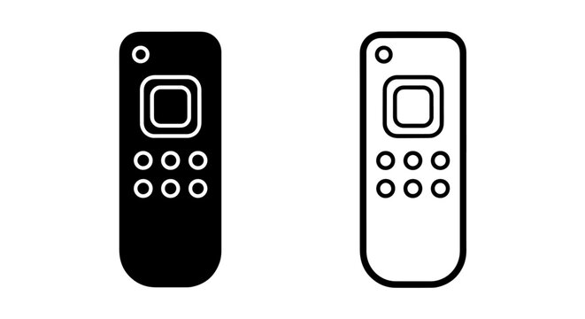 Modern remote control icon set, two styles
