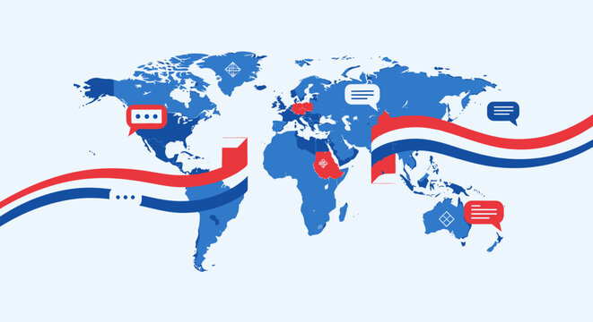 International Day of the Francophonie Premium Editorial Vector with Global Map and French Language Cultural Celebration