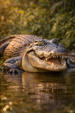 alligator in the swamp
