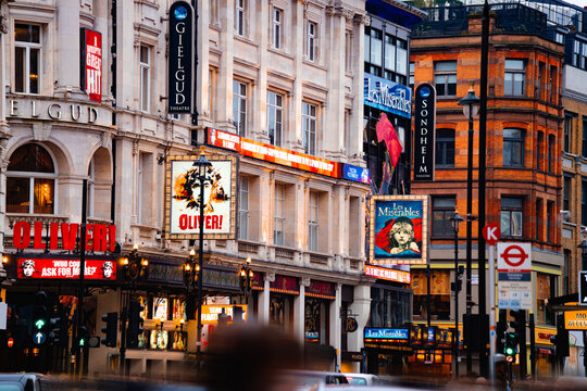 Sondheim Theatre, Les Miserables Musical, Oliver! Play, Gielgud Theater, Shaftesbury Avenue, West End Theatres, London Theatreland, England, UK, 2026