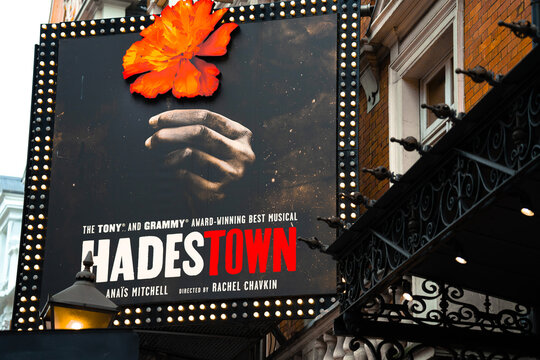 Hadestown Marquee, Lyric Theatre, West End Theatreland, Central London, England, United Kingdom - 7 March 2026
