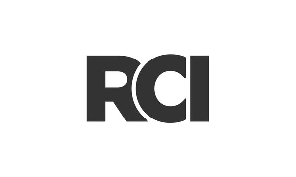 RCI logo design template with strong and modern bold text. Initial based vector logotype featuring simple and minimal typography. Trendy company identity.